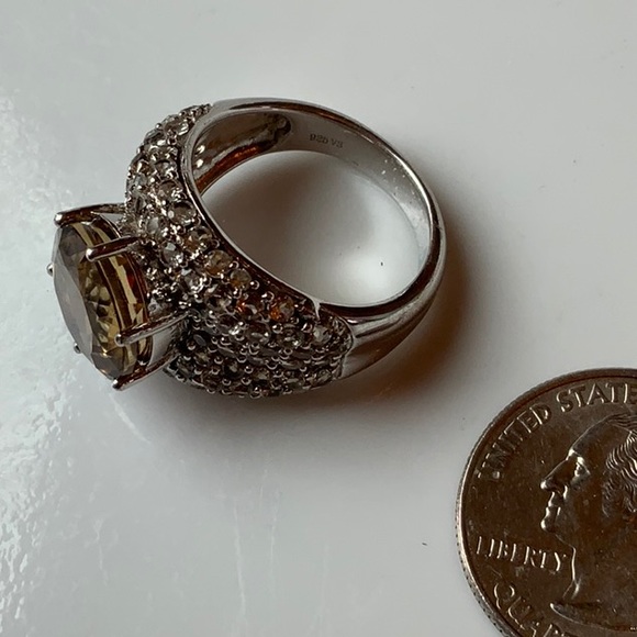 BG Jewelry Pave White Topaz Round Chocolate - Picture 4 of 6